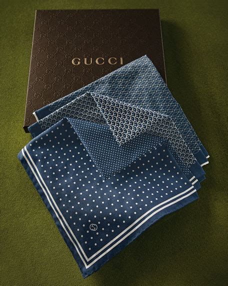 blue gucci pocket square